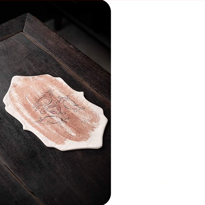 Pagetang Πατάκι τσαγιού από ύφασμα σε κινεζικό στυλ για τελετή τσαγιού, χωρίς λογότυπο, ποιότητα πρώτης κατηγορίας