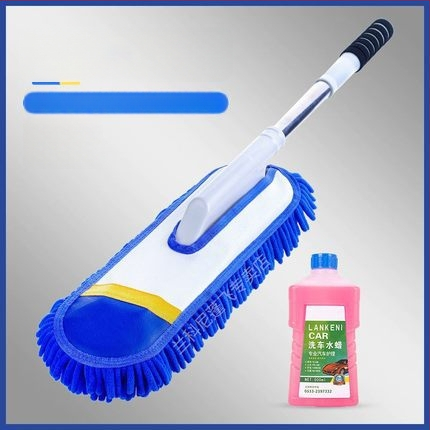 Моп за измиване на автомобили с Chenille глава, неръждаема стомана, Langconi, телескопична дръжка