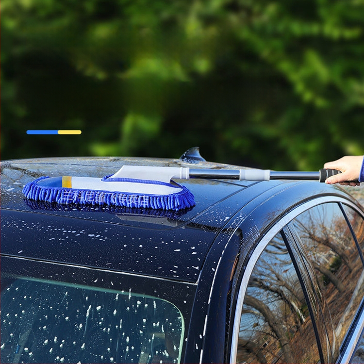 Моп за измиване на автомобили с Chenille глава, неръждаема стомана, Langconi, телескопична дръжка