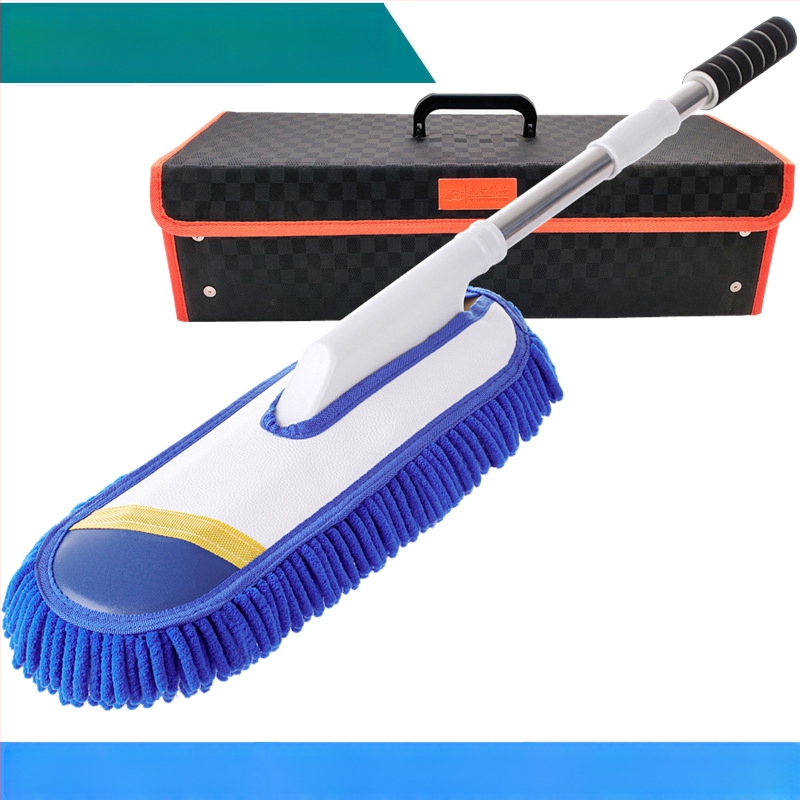 Моп за измиване на автомобили с Chenille глава, неръждаема стомана, Langconi, телескопична дръжка