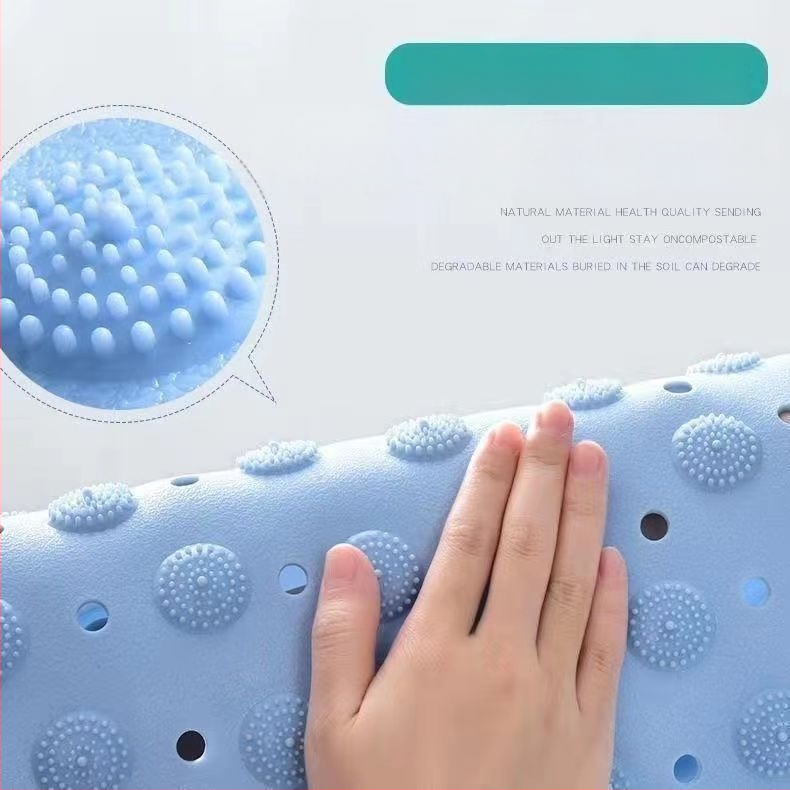 Комплект противохлъзгащи се подложки за баня, ТПЕ, форма на вентилатор, машинно тъкани, миещи се, персонализируеми