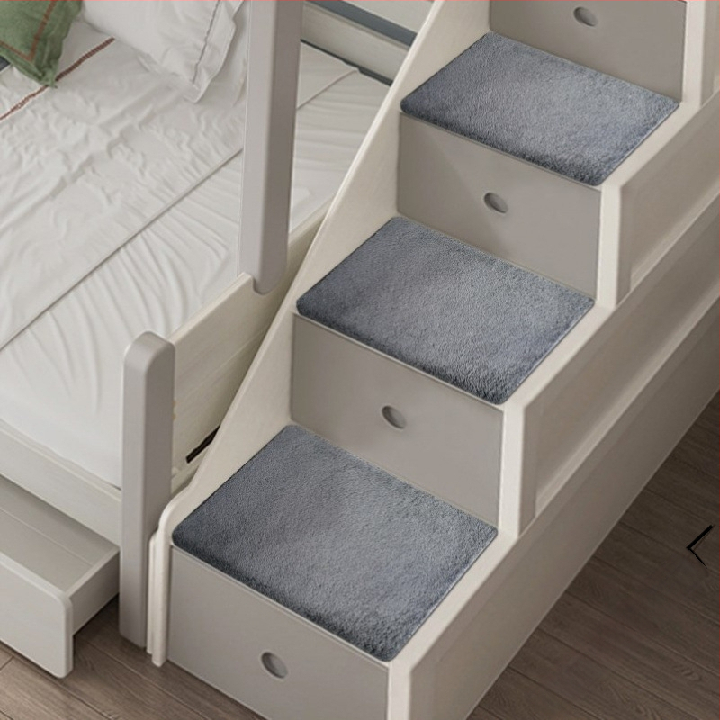 Килим за стъпала към двуетажно легло, нехлъзгав, ръчно пране, синтетични влакна, едноцветен, за всекидневна