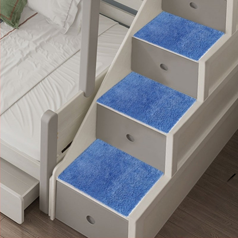 Килим за стъпала към двуетажно легло, нехлъзгав, ръчно пране, синтетични влакна, едноцветен, за всекидневна