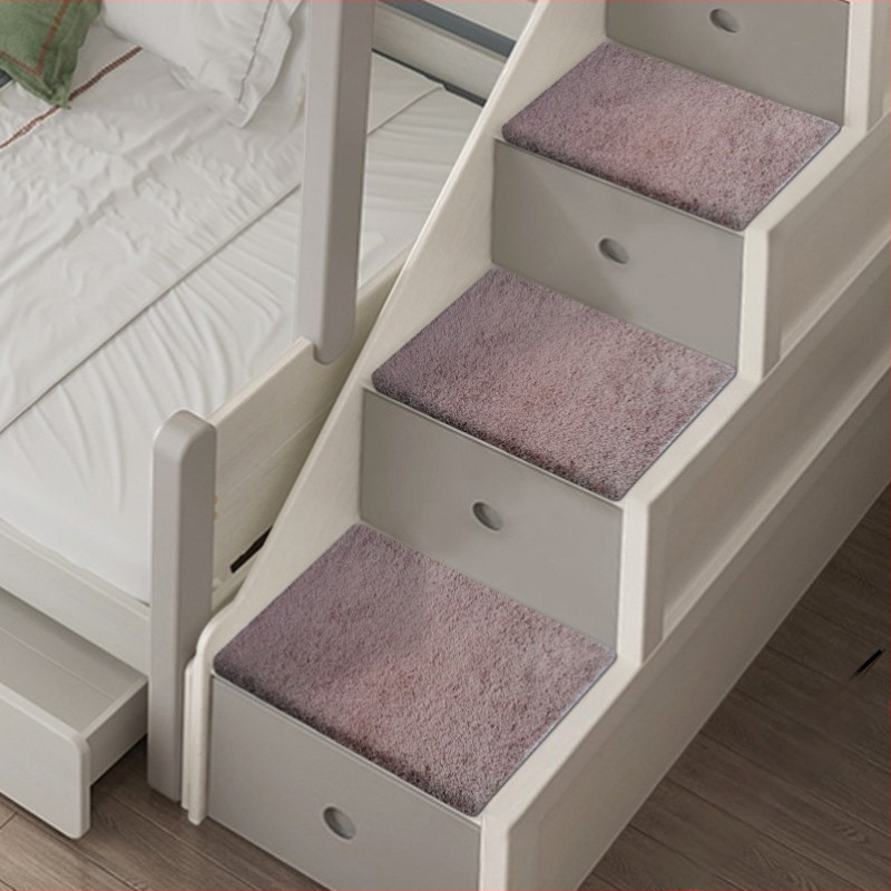 Килим за стъпала към двуетажно легло, нехлъзгав, ръчно пране, синтетични влакна, едноцветен, за всекидневна