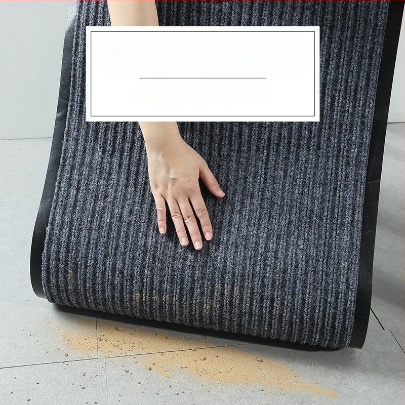 Входна подложка за пода – Полиестерни влакна, машинно тъкана, квадратна форма, едноцветен модел, миеща се