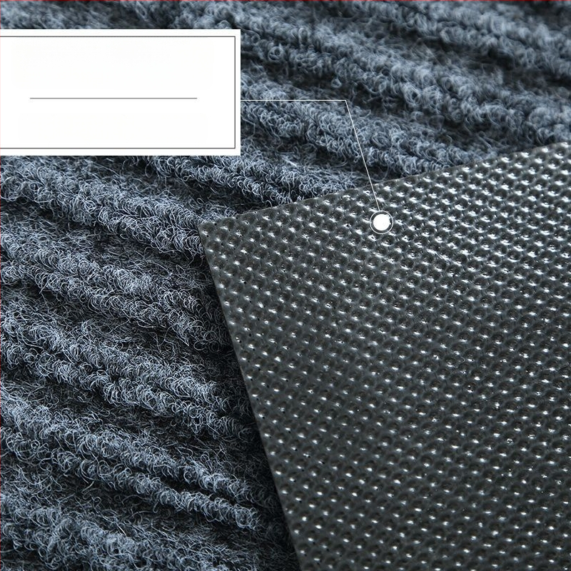 Входна подложка за пода – Полиестерни влакна, машинно тъкана, квадратна форма, едноцветен модел, миеща се