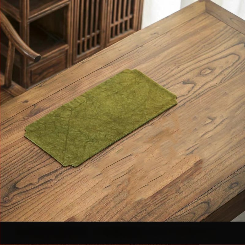 Флаг за маса, ленен плат (80% лен, 20% ацетатни влакна), едноцветен модел, стил Нов Китайски стил