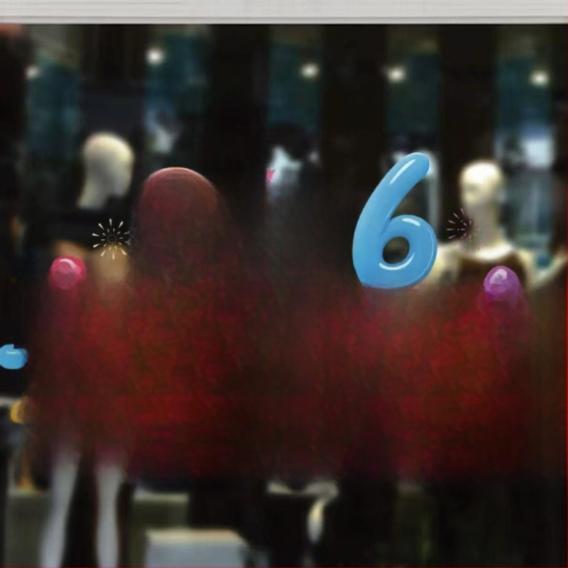 Elektrostatiskās PVC logu uzlīmes – Zirga gads, svinīgs karikatūru stils