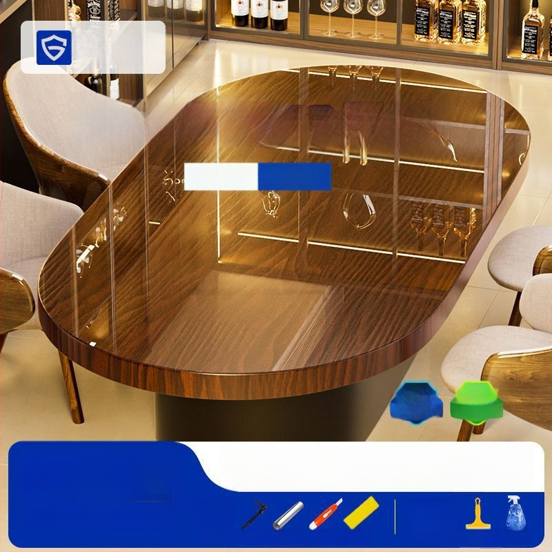 Caurspīdīga pašlīmējoša aizsargplēve mēbelēm (PET, 99% PET saturs, vienkāršs un moderns stils)