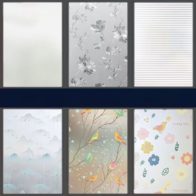 Stikla logu privātuma aizsardzības filma – matēta, ļauj gaisamai cauri; Materiāls: PVC; Līme: elektrostatiskā; Stils: mūsdienu vienkāršība; Telpas: dzīvojamā istaba, guļamistaba, vannas istaba