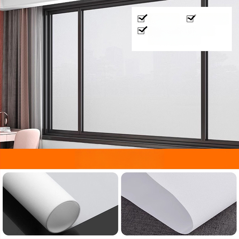 Stikla logu privātuma aizsardzības filma – matēta, ļauj gaisamai cauri; Materiāls: PVC; Līme: elektrostatiskā; Stils: mūsdienu vienkāršība; Telpas: dzīvojamā istaba, guļamistaba, vannas istaba