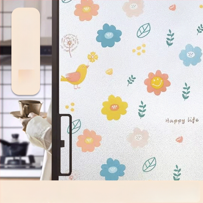 Stikla logu privātuma aizsardzības filma – matēta, ļauj gaisamai cauri; Materiāls: PVC; Līme: elektrostatiskā; Stils: mūsdienu vienkāršība; Telpas: dzīvojamā istaba, guļamistaba, vannas istaba