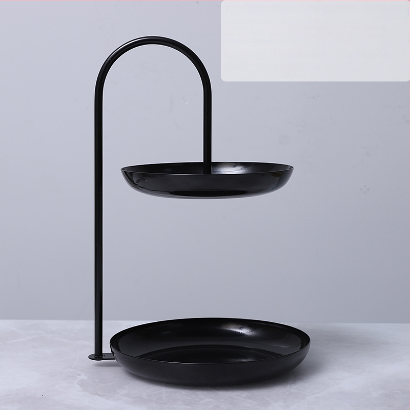 Двуслойна метална плодова чиния за дневна стая, масичка за кафе, поднос за закуски и бонбони