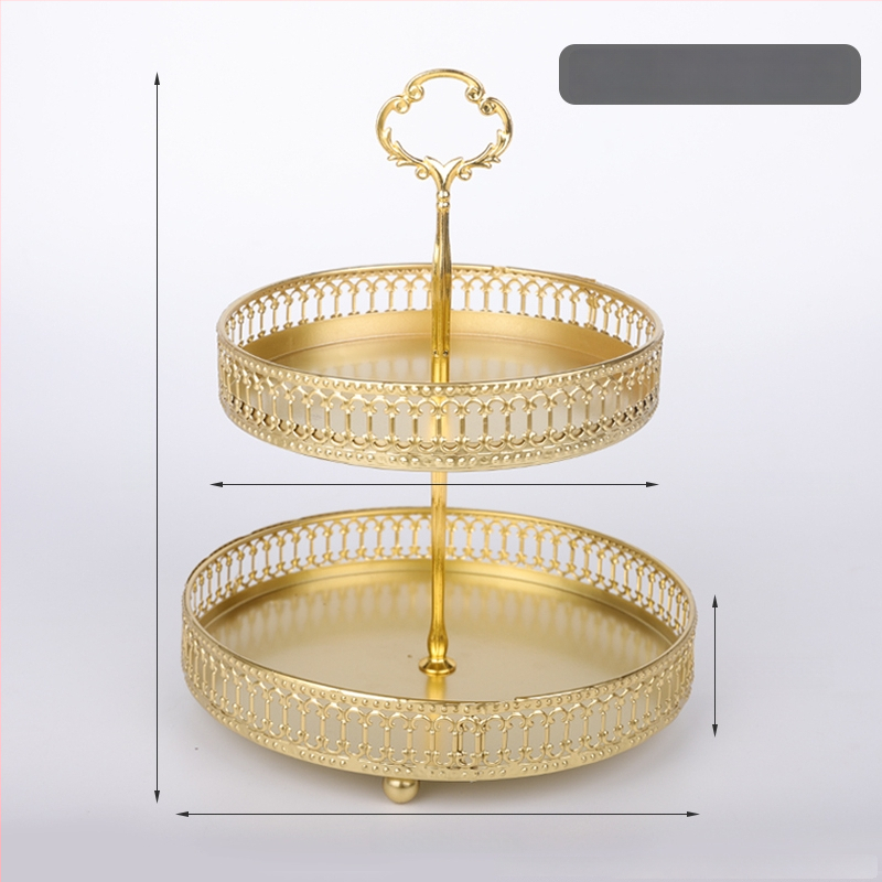 Двуслойна метална плодова чиния за дневна стая, масичка за кафе, поднос за закуски и бонбони