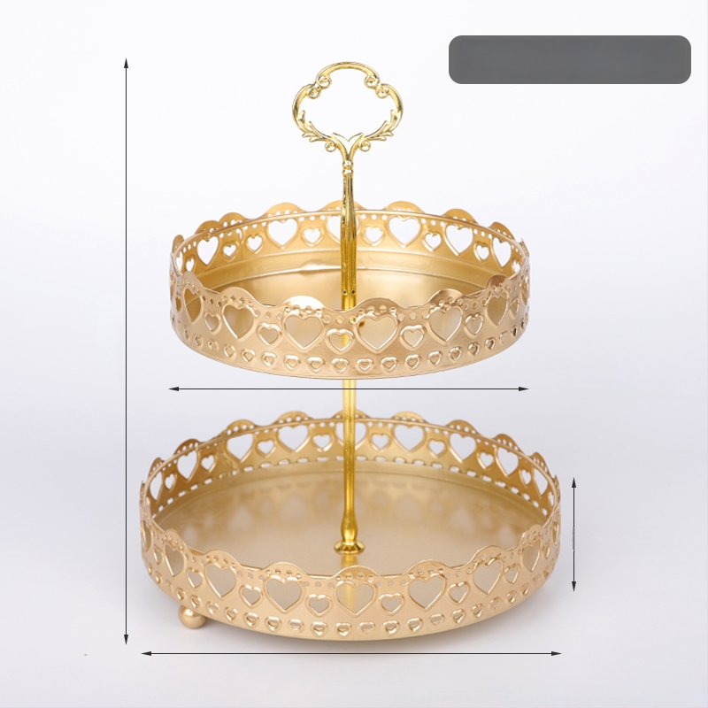 Двуслойна метална плодова чиния за дневна стая, масичка за кафе, поднос за закуски и бонбони