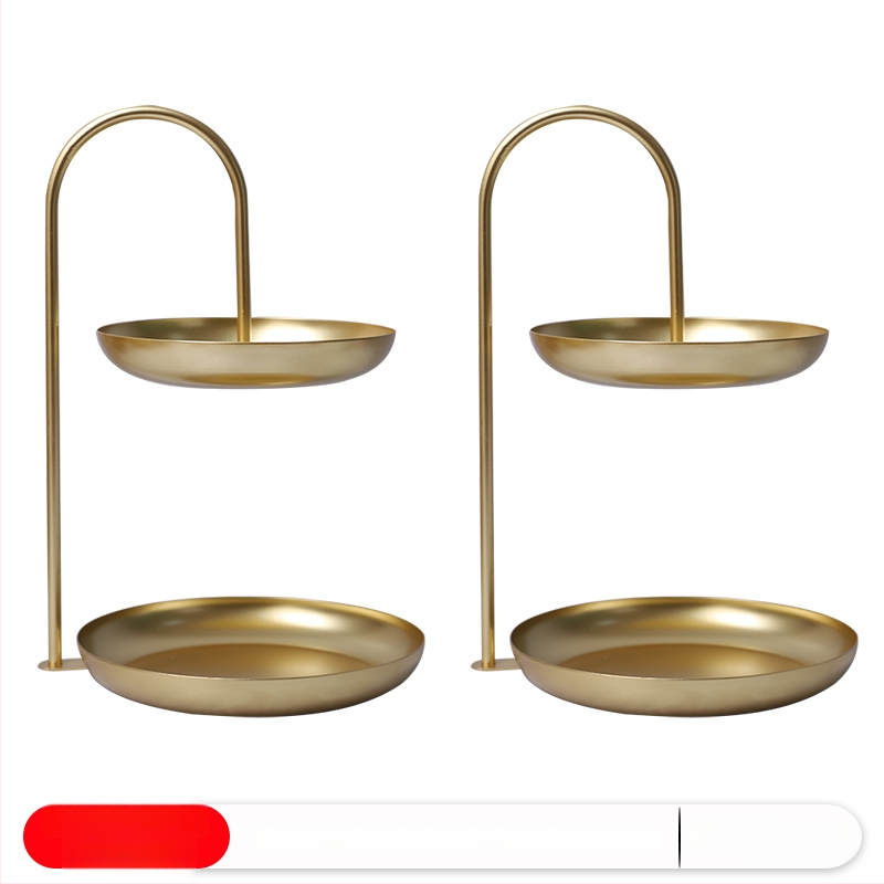 Двуслойна метална плодова чиния за дневна стая, масичка за кафе, поднос за закуски и бонбони