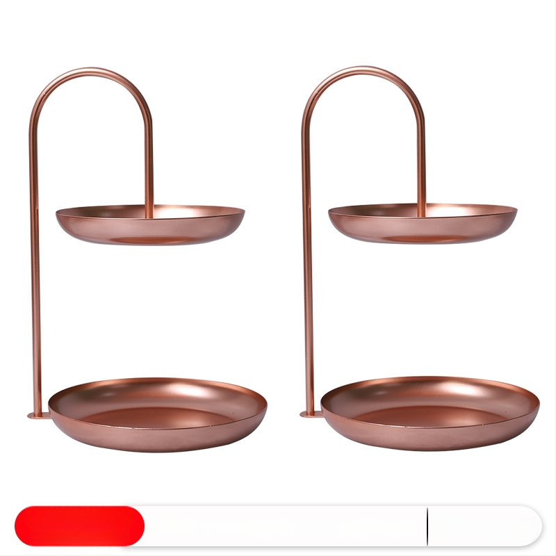 Двуслойна метална плодова чиния за дневна стая, масичка за кафе, поднос за закуски и бонбони