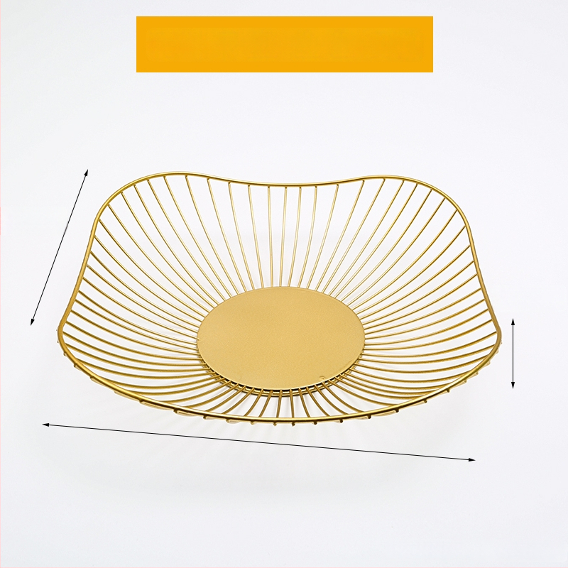 Двуслойна метална плодова чиния за дневна стая, масичка за кафе, поднос за закуски и бонбони