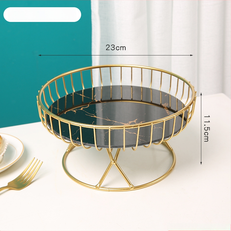 Двуслойна метална плодова чиния за дневна стая, масичка за кафе, поднос за закуски и бонбони