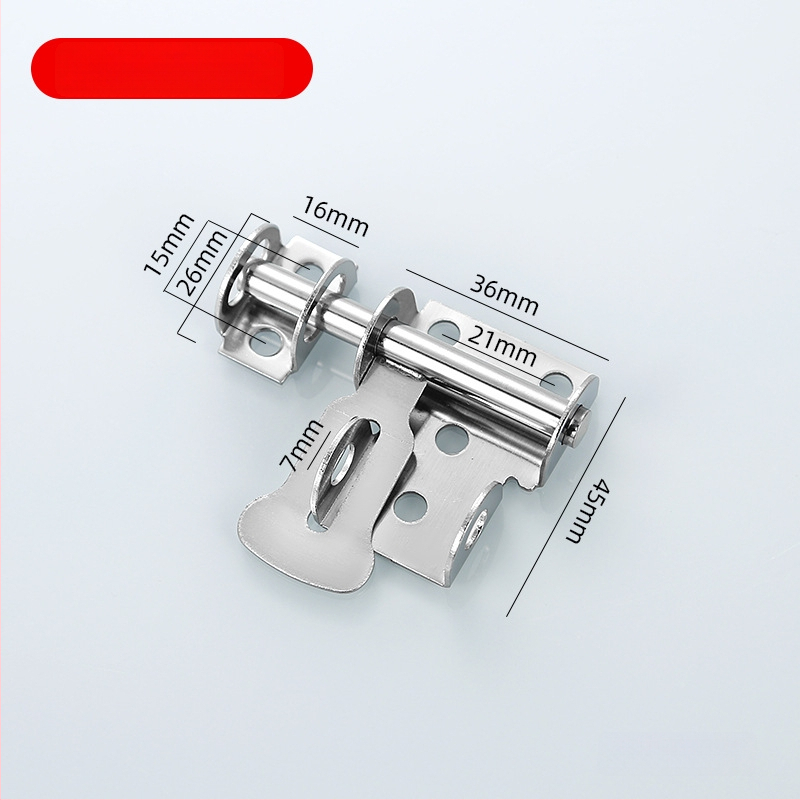 Nerūsējošā tērauda latch paredzēts koka durvīm – anti-theft, uzstādīšana bez urbumiem, Type A, 304/201, precīzi pulēta virsma