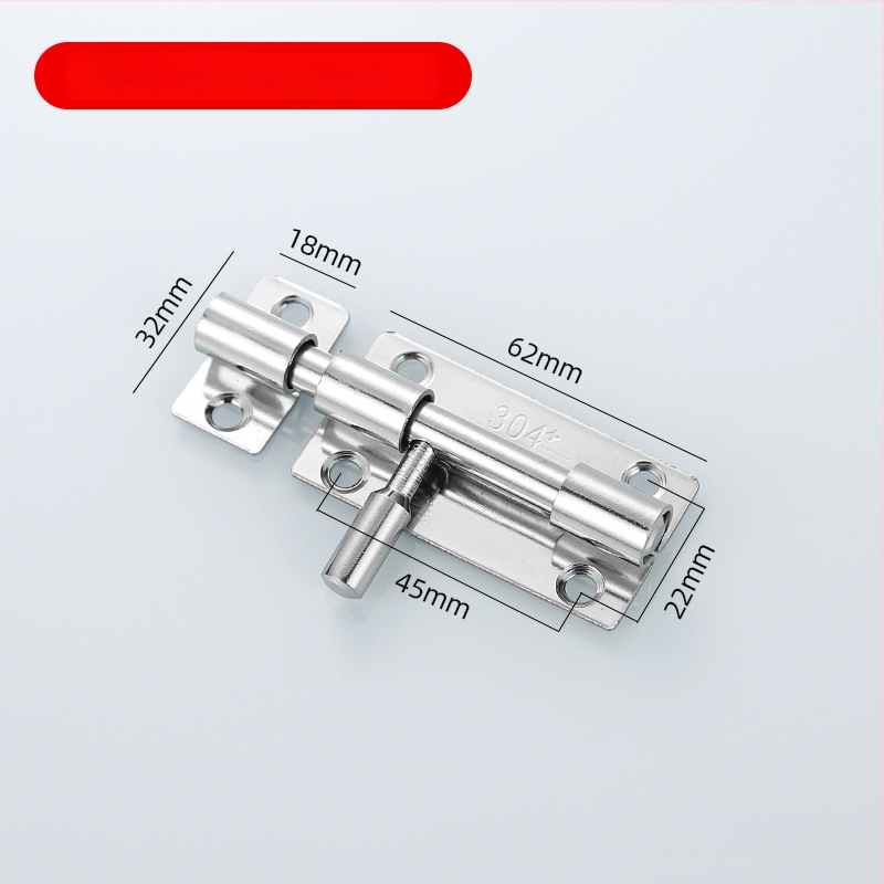 Nerūsējošā tērauda latch paredzēts koka durvīm – anti-theft, uzstādīšana bez urbumiem, Type A, 304/201, precīzi pulēta virsma