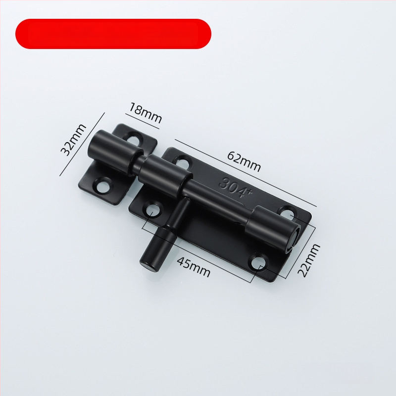 Nerūsējošā tērauda latch paredzēts koka durvīm – anti-theft, uzstādīšana bez urbumiem, Type A, 304/201, precīzi pulēta virsma