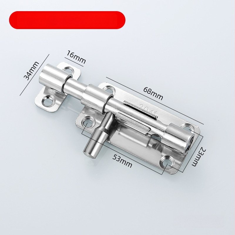 Nerūsējošā tērauda latch paredzēts koka durvīm – anti-theft, uzstādīšana bez urbumiem, Type A, 304/201, precīzi pulēta virsma