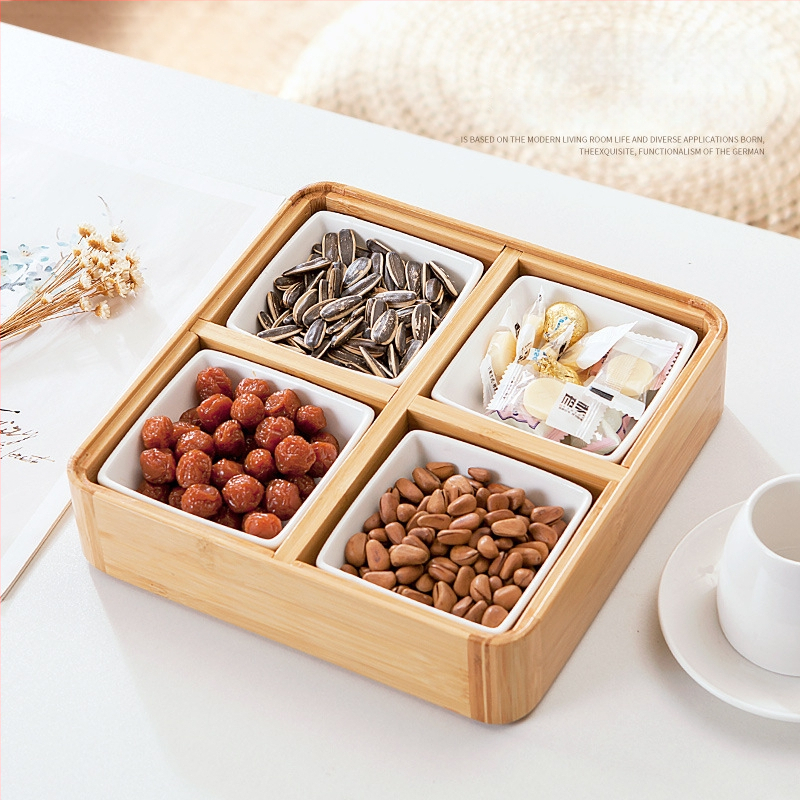 Разделна чиния за плодове и закуски за хол, японски стил, премиум клас, нов китайски стил, 2023 г.