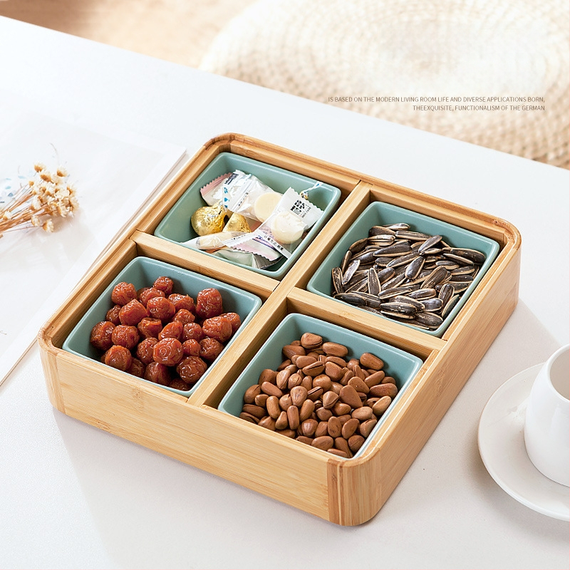 Разделна чиния за плодове и закуски за хол, японски стил, премиум клас, нов китайски стил, 2023 г.