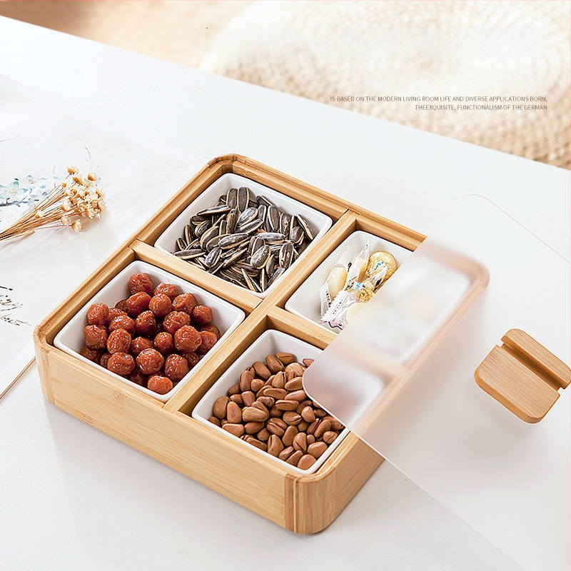 Разделна чиния за плодове и закуски за хол, японски стил, премиум клас, нов китайски стил, 2023 г.