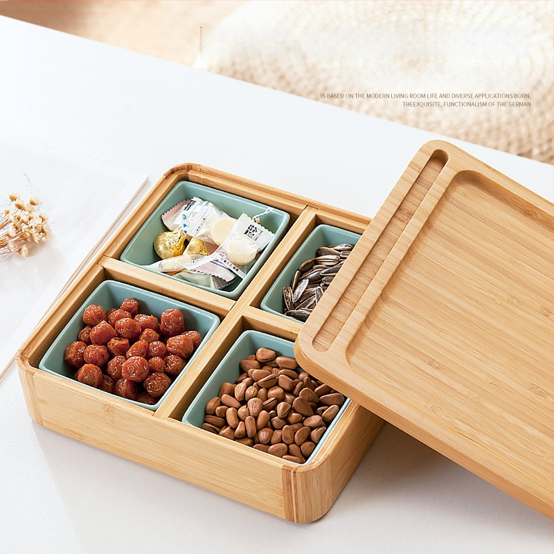 Разделна чиния за плодове и закуски за хол, японски стил, премиум клас, нов китайски стил, 2023 г.