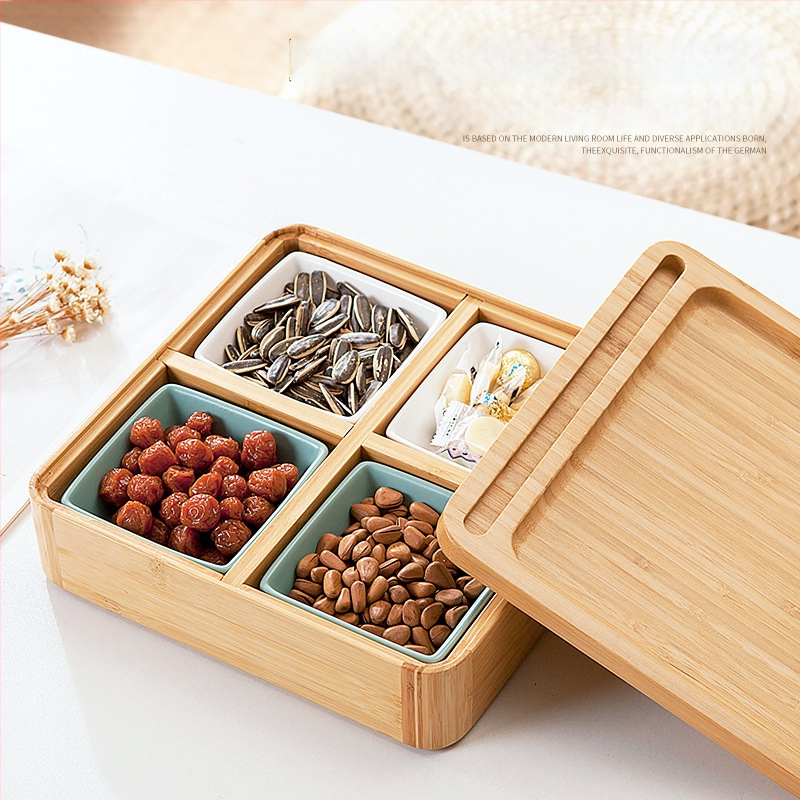 Разделна чиния за плодове и закуски за хол, японски стил, премиум клас, нов китайски стил, 2023 г.