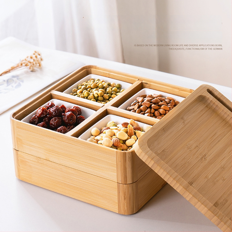 Разделна чиния за плодове и закуски за хол, японски стил, премиум клас, нов китайски стил, 2023 г.