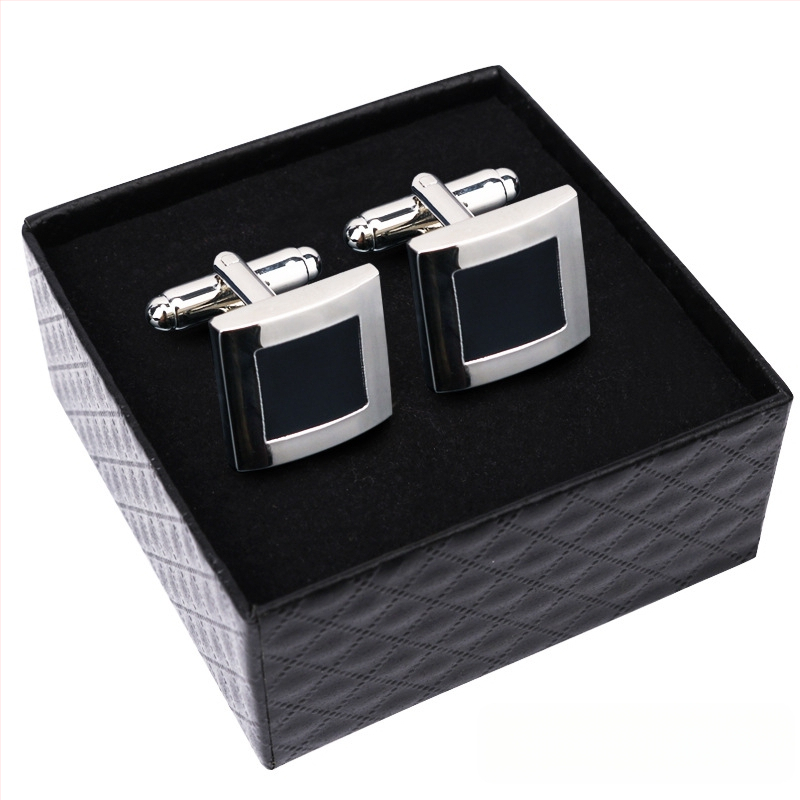 Κουμπιά μανικετόκουμπα (κράμα, απλό ανδρικό στυλ, γεωμετρικός σχεδιασμός, ηλεκτροπλατίωση)