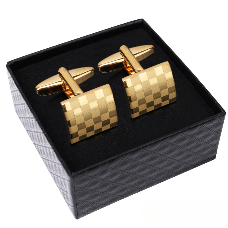 Κουμπιά μανικετόκουμπα (κράμα, απλό ανδρικό στυλ, γεωμετρικός σχεδιασμός, ηλεκτροπλατίωση)