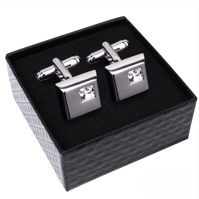 Κουμπιά μανικετόκουμπα (κράμα, απλό ανδρικό στυλ, γεωμετρικός σχεδιασμός, ηλεκτροπλατίωση)