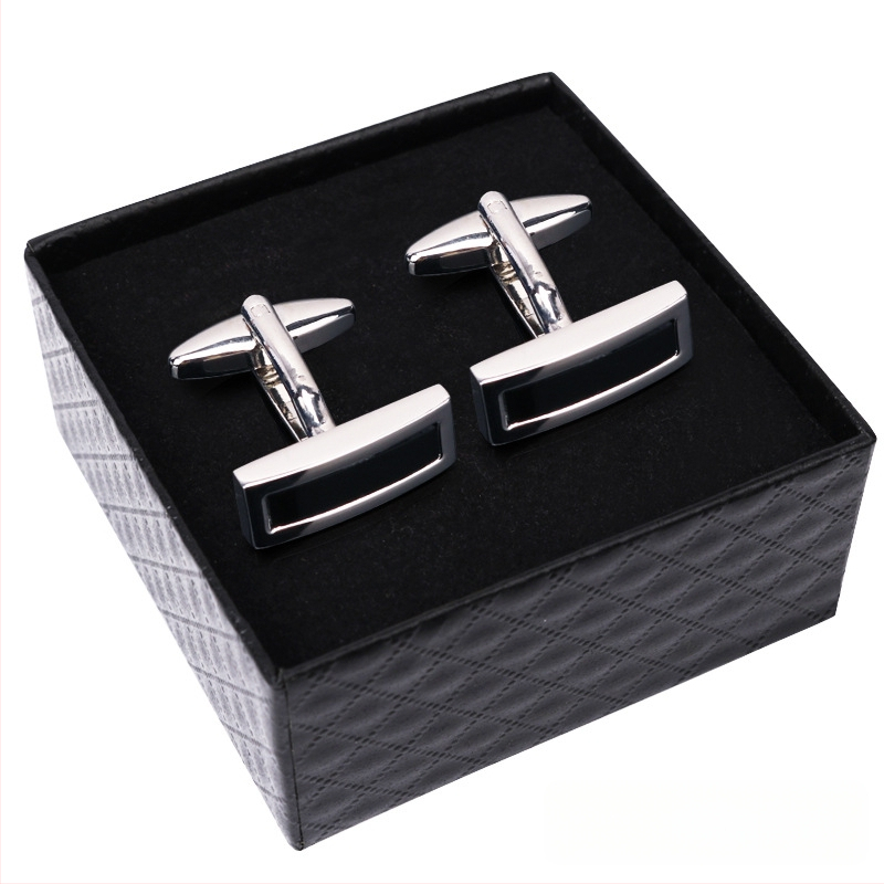 Κουμπιά μανικετόκουμπα (κράμα, απλό ανδρικό στυλ, γεωμετρικός σχεδιασμός, ηλεκτροπλατίωση)