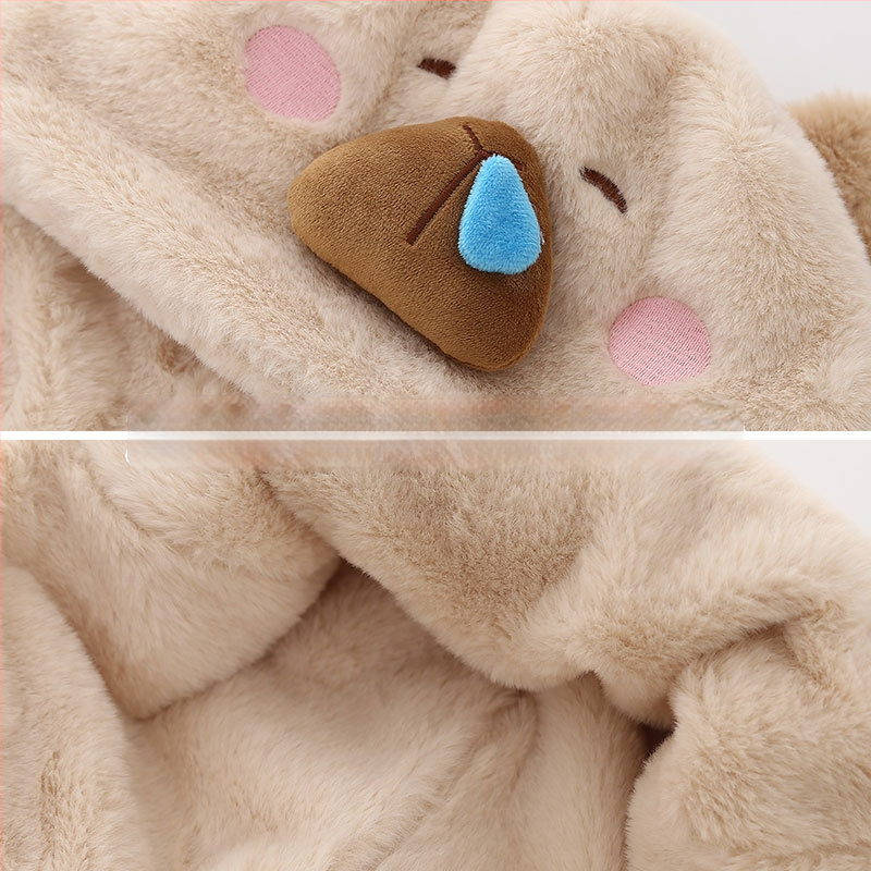 Χειμερινό καπέλο-βαλακλάβα με κινητά αυτιά, ενσωματωμένο καπέλο για παιδιά, αναπνεύσιμο πολυεστέρας, προστασία αυτιών, για ηλικίες 2-10+ ετών