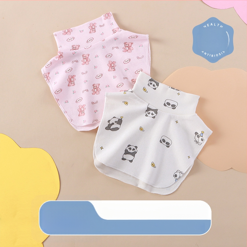 Παιδικό κασκόλ με μισό-υψωμένο γιακά, βαμβακερό, μονόχρωμο σχέδιο, unisex, φθινοπωρινό-χειμερινό