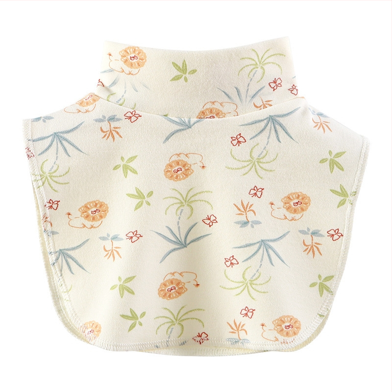 Παιδικό κασκόλ με μισό-υψωμένο γιακά, βαμβακερό, μονόχρωμο σχέδιο, unisex, φθινοπωρινό-χειμερινό