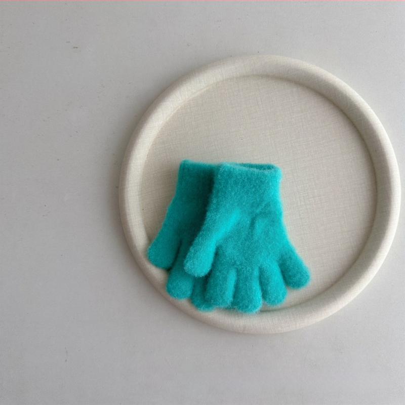 Γάντια με δάχτυλα, μονόχρωτα, πλεκτά, ζεστά για ηλικίες 1-3