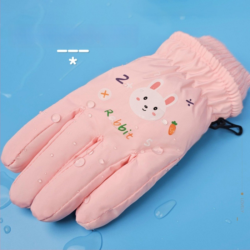 Παιδικά γάντια σκι | Πολυεστέρας, ζεστά, μοτίβο καρτούν, ηλικίες 3–8 ετών