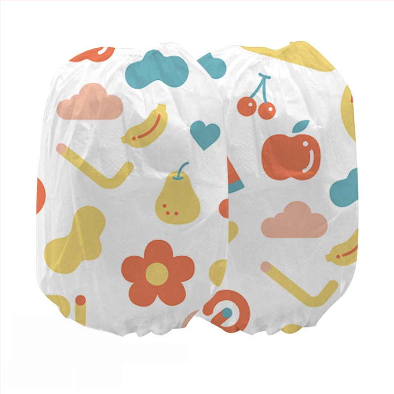 Vienkartinės rankovių apsaugos vaikams – audinys, dulkių apsauga, spausdintas logotipas, pakuotė 240 vnt