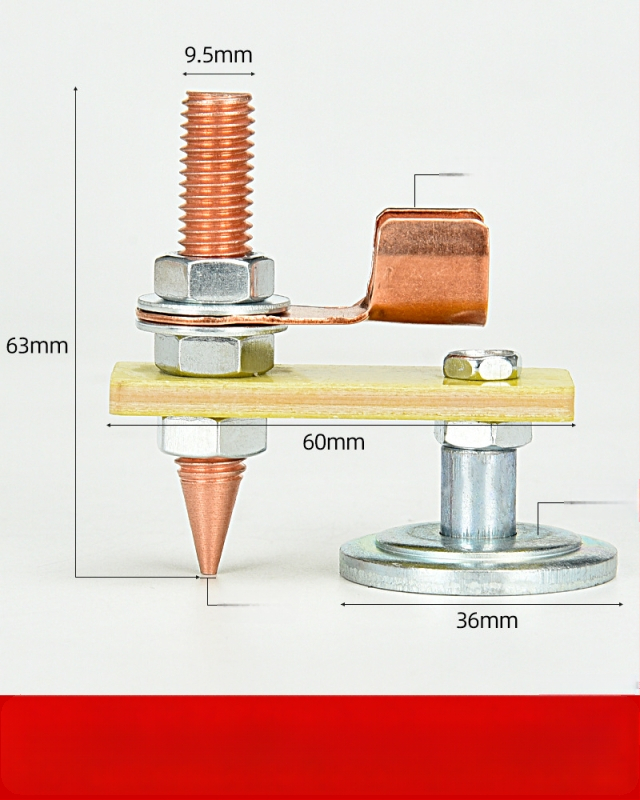 Spēcīga magnētiskā zemējuma skava metināšanas iekārtām – jaudīga magnētiskā fiksējošā galva, ārkārtīgi izturīga