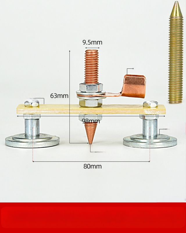 Spēcīga magnētiskā zemējuma skava metināšanas iekārtām – jaudīga magnētiskā fiksējošā galva, ārkārtīgi izturīga