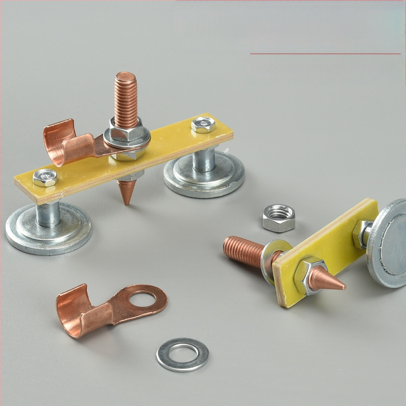 Spēcīga magnētiskā zemējuma skava metināšanas iekārtām – jaudīga magnētiskā fiksējošā galva, ārkārtīgi izturīga