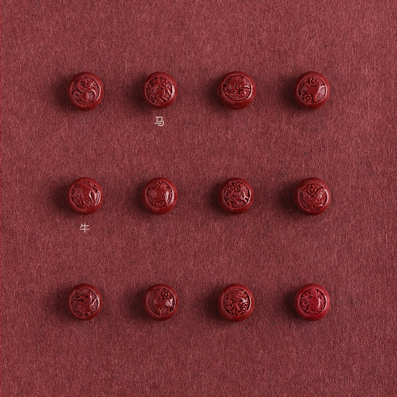 Гривна от циннабър за деца, ръчно плетена, животински зодии, етно стил