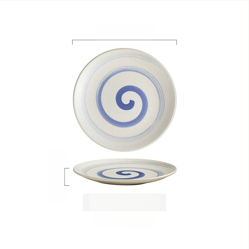 Keramičke kružne tanjure – jednostavan stil, kružni oblik, za posluživanje deserta i torti