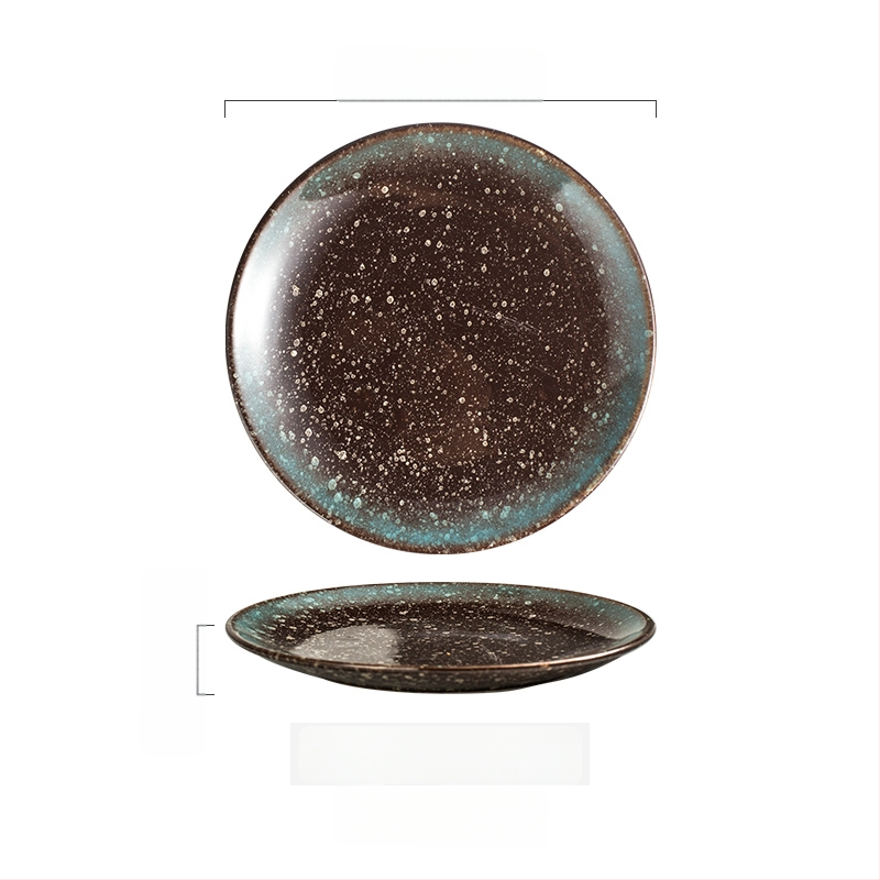 Keramičke kružne tanjure – jednostavan stil, kružni oblik, za posluživanje deserta i torti