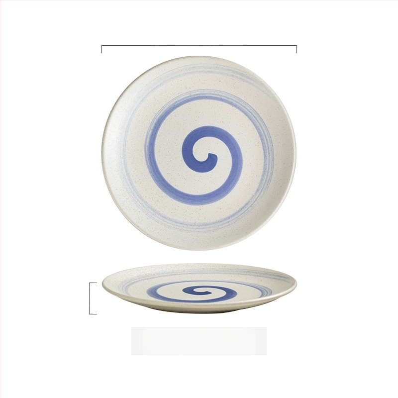 Keramičke kružne tanjure – jednostavan stil, kružni oblik, za posluživanje deserta i torti